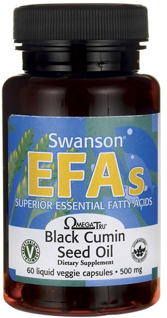 SWANSON Olej z nasion czarnego kminu 500mg 60kaps Czarnuszka - suplement diety