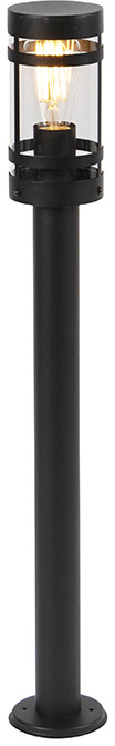 QAZQA Nowoczesna lampa zewnętrzna czarna 80 cm IP44 - Gleam