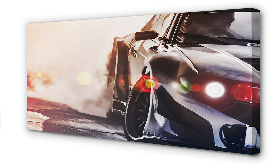 PL Tulup Obrazy na płótnie Czarne auto światło 100x50cm