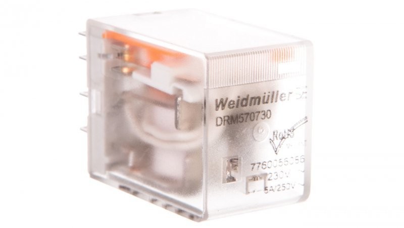 Weidmuller Przekaźnik przemysłowy 4P 5A 230V AC DRM570730 7760056086 7760056086