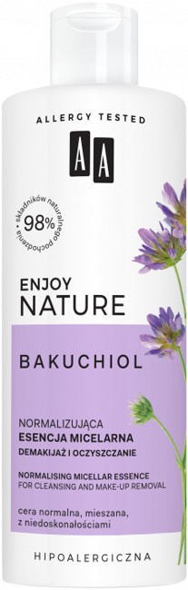 AA AA Enjoy Nature Bakuchiol Normalizująca esencja micelarna demakijaż i oczyszczanie 400ml