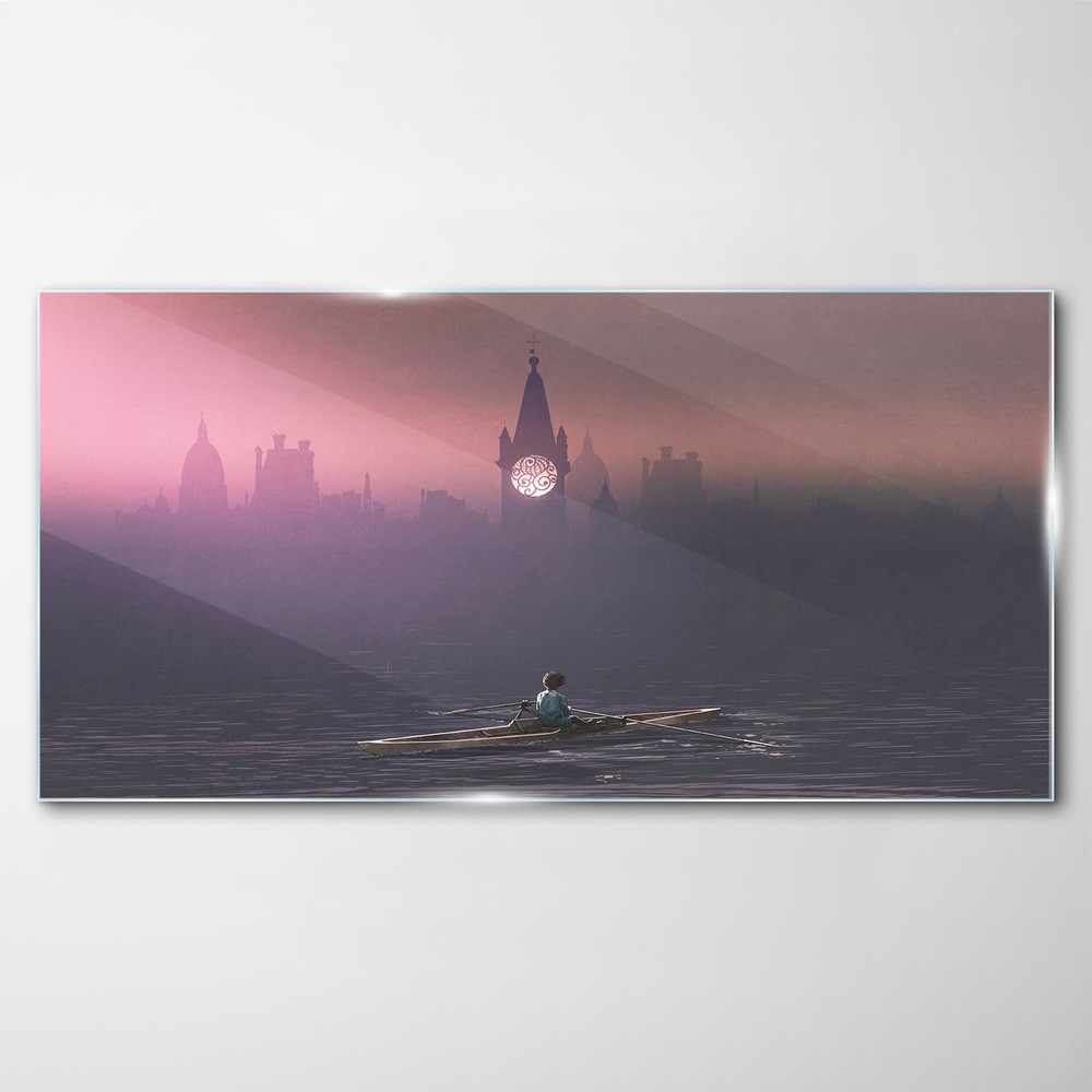PL Coloray Obraz na Szkle łódź dziecko miasto pejzaż 140x70cm