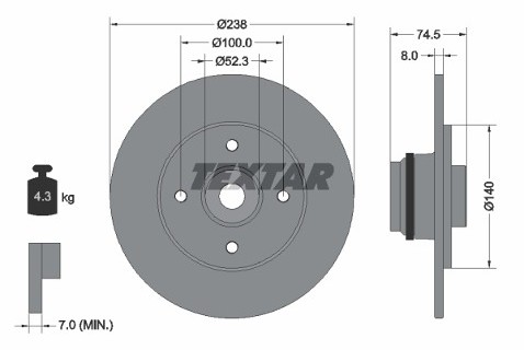 TEXTAR (TMD Friction Services GmbH) (TMD Friction Services GmbH) 92154003 92154003