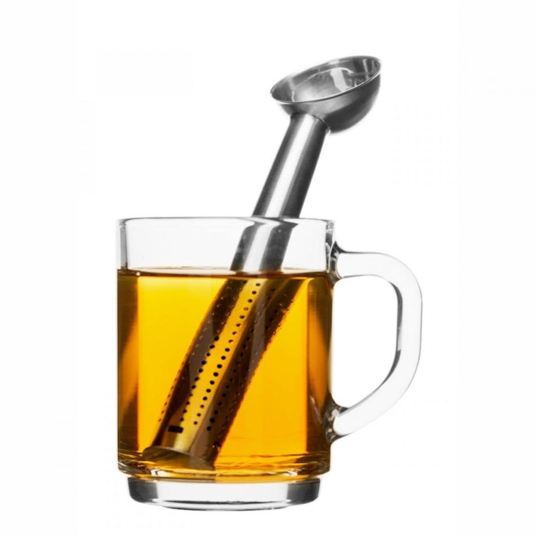Sagaform Zaparzacz do herbaty z miarką Tea, srebrny, 16,5 cm