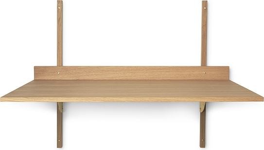 Ferm Living Biurko Sector jasne drewno z mosiądzem montowane na ścianie 1104263246