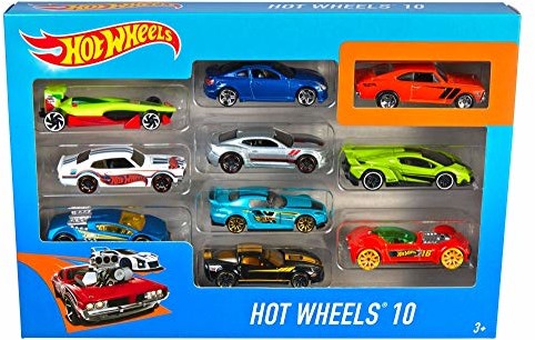 Hot Wheels Mattel  Pack 10 Vehic Auto ulas  54886  w12752