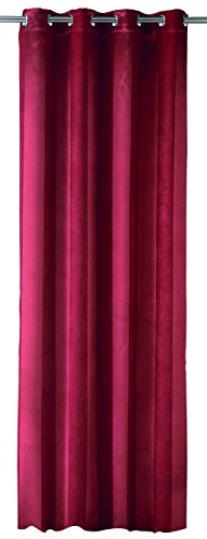 Homemaison Home Maison hm69311  02 zasłona nieprzejrzysta z taśmą satynową/poliester Czerwony 44x30 cm HM69311-02