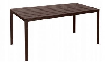 GoodHome Stół ogrodowy cateringowy 156 x 78cm Brązowy
