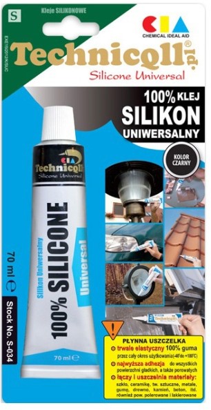 Tytan silikonowy Technicqll uniwersalny 70 ml czarny