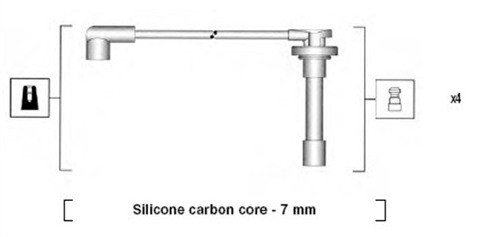 MAGNETI MARELLI Zestaw przewodów zapłonowych MAGNETI MARELLI 941315020889