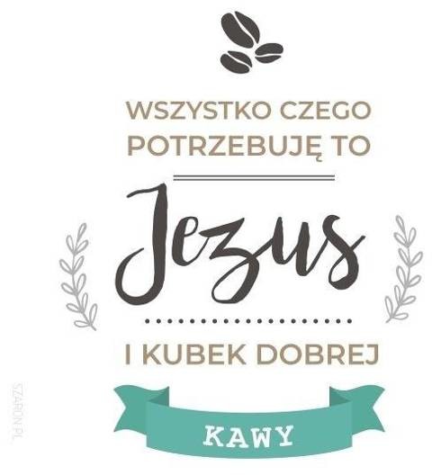 SZARON Podstawka korkowa - Jezus i kubek kawy - Szaron