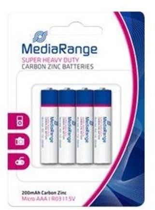 MediaRange battery 4 x AAA / LR03 Carbon Zinc MRBAT141