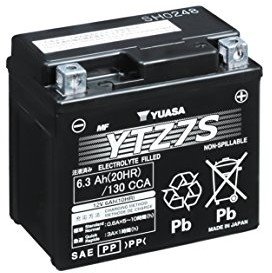 Yuasa ytz7s power Sports AGM akumulator motocyklowy, nie wymaga konserwacji (cena w zestawie: 7,50 EUR kaucji) YUAM727ZS