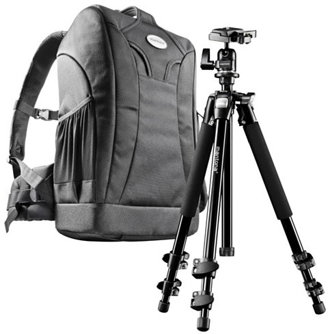 Mantona Scout Trekking 2 w 1 - plecak na sprzęt fotograficzny (z dołączonym statywem), idealny na piesze wycieczki 4250234502092