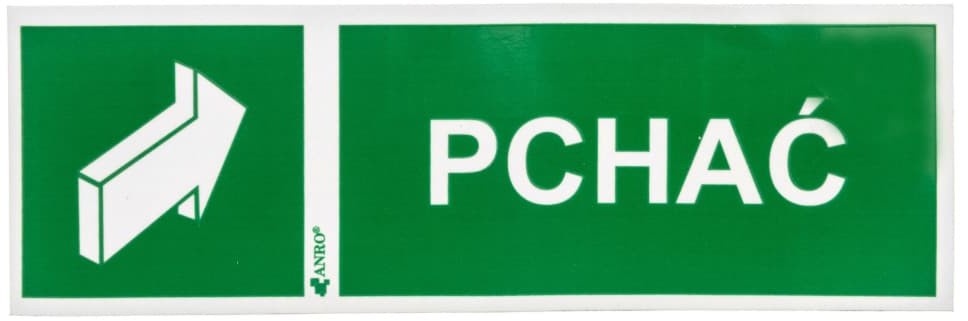 ANRO Tabliczka ostrzegawcza PCHAĆ 37E/G/FS
