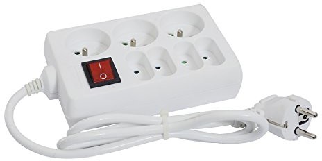 Gefotech 6 A, 16 A + T i 4 gniazdami gefotech 8235 więcej potrójne gniazdko (mieszane, 3 gniazdami z przełącznikiem, przewód 1 m)