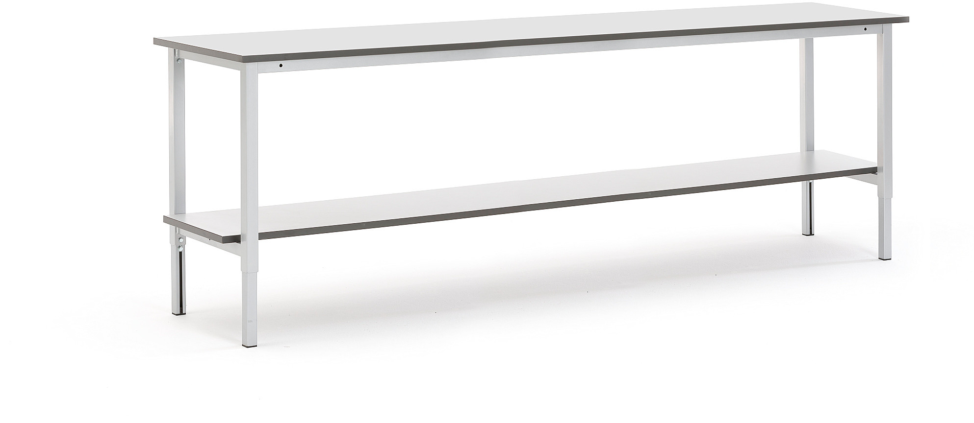 AJ Regulowany stół roboczy 2500x600mm z dodatkowną półką szary 2740901