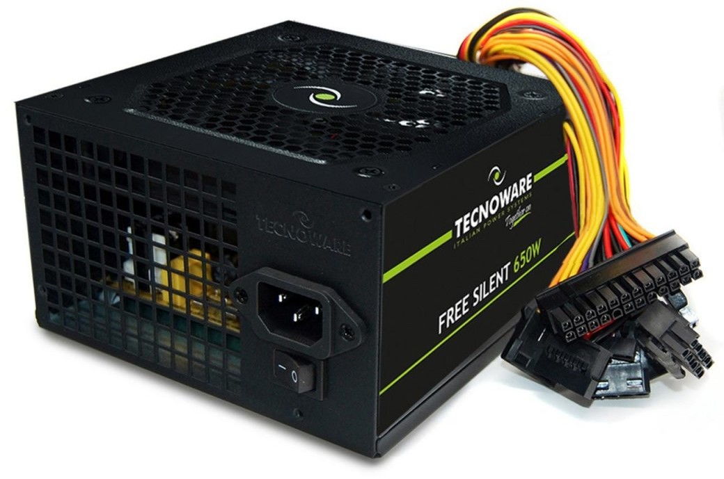 Tecnoware Zasilacz TECNOWARE ATX 650W, went. 12cm, 3xSATA, 1x20/24 piny, 1x12V 4+4 piny, 3xMolex, 1xFloppy TW-FAL650FS12