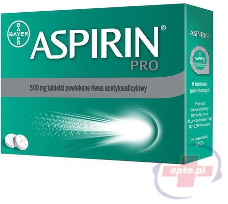 Bayer Aspirin Pro 500mg x20 tabletek powlekanych