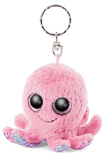 NICI NICI 46963 oryginalny  Glubschis breloczek do kluczy Poli 8 cm  ośmiornica zawieszka z kółkiem na klucze, pęk kluczy i uchwyt na klucze, różowy/kolorowy 46963