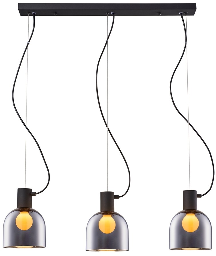 Zuma Line Md1918 3 S Chrome Lazaro Lampa Wisząca Czarna/Black 003064-011326