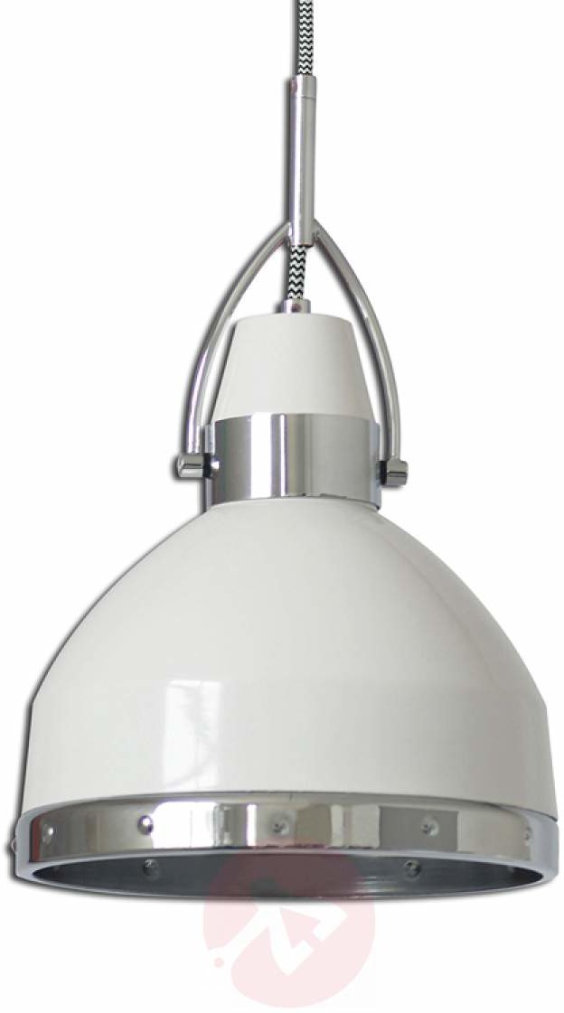 Näve Biała lampa wisząca Britta w stylu industrialnym