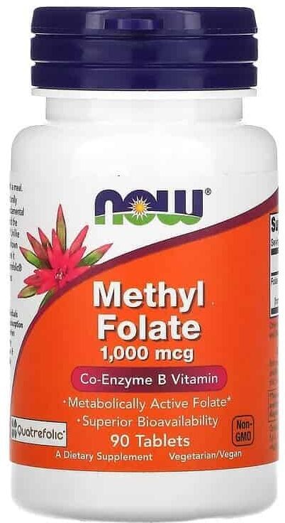 Now Foods Methyl Folate (Metylofolan) 90 Tabletek wegetariańskich