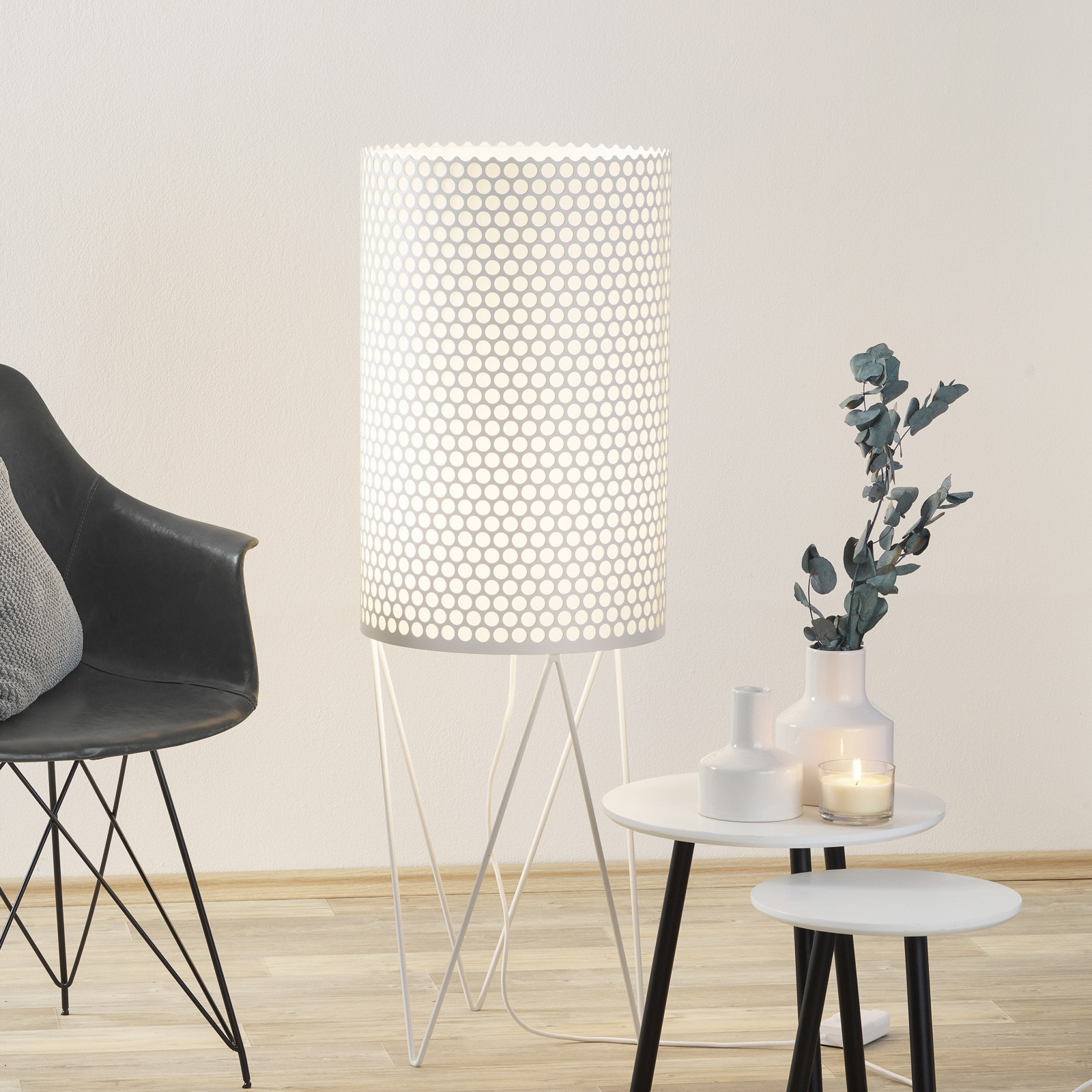 GUBI GUBI Pedrera PD2 lampa podłogowa ściemniacz, biała