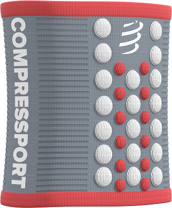 COMPRESSPORT Frotka na nadgarstek Sweatband szaro-koralowa