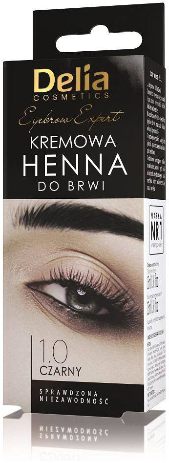 Delia Eyebrow Expert kremowa henna do brwi 1.0 Czerń 15ml 98741-uniw