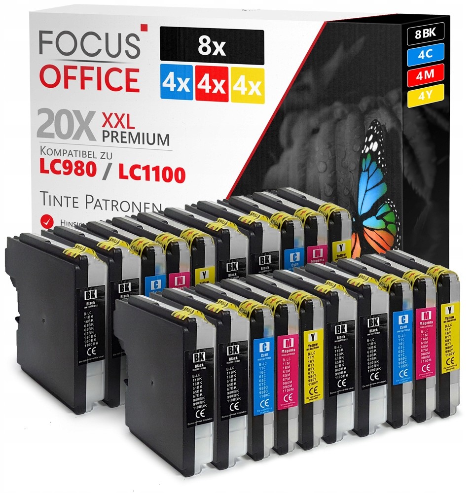 20x Tusze Do Brother DCP-375CW DCP-385C 365CN