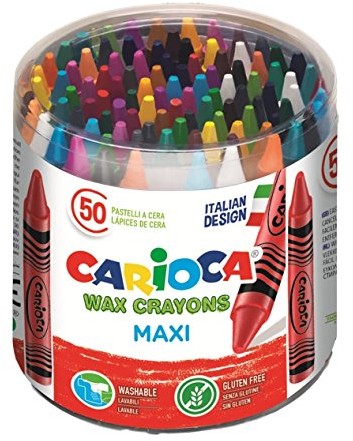 Carioca CARIOCA 42388 kredki woskowe, 50 sztuk, w plastikowej puszce