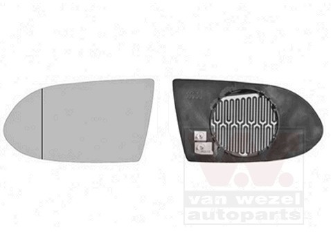 VAN WEZEL Szkło lusterka, lusterko zewnętrzne VAN WEZEL 3790837