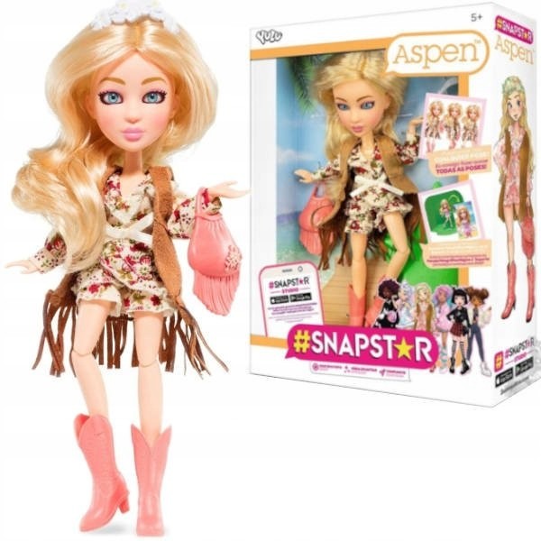 Lalka Aspen Snapstar Interaktywna Aplikacja 23cm