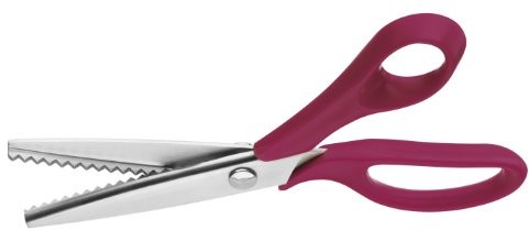 Clauss Nożyce do cięcia clauss 00107 Zick Zack, uchwyt z tworzywa sztucznego, 21 cm, magenta 00107