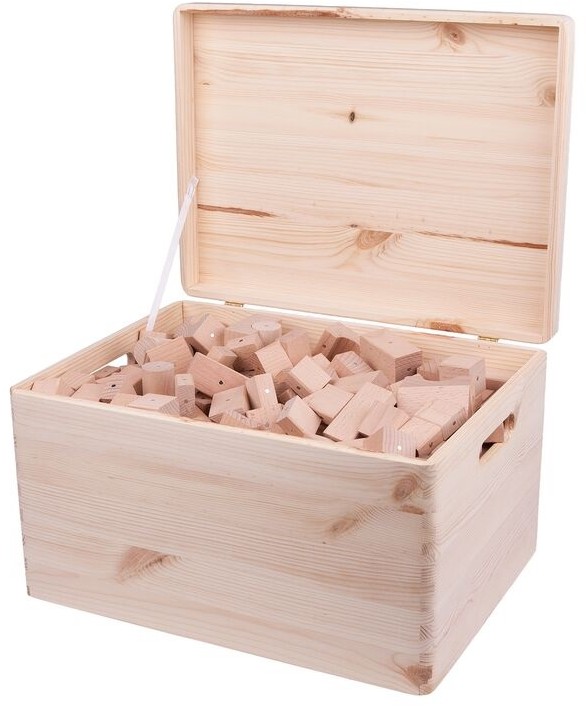 Kooglo Zestaw drewnianych klocków magnetycznych Giga Natural