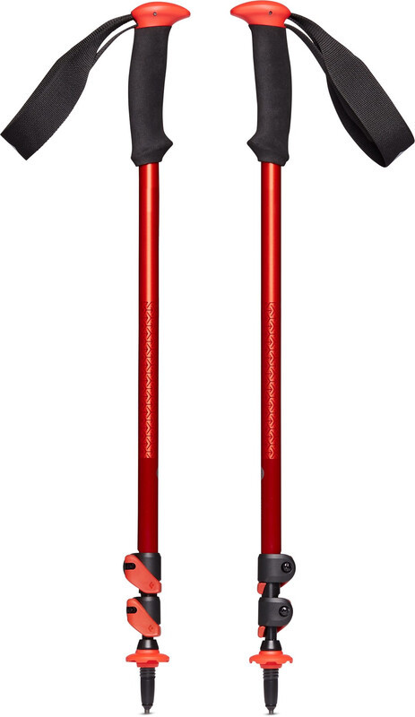 Black Diamond Trail Sport Trekking Poles, czarny/czerwony 100-140cm 2022 Kijki BD1125498001ALL1