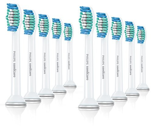 Philips Sonicare hx6010/30 oryginalne Basic Clean końcówka do szczoteczek standardowe szczoteczki, minimalna pakowanie, 10er Pack, biały HX6010/30