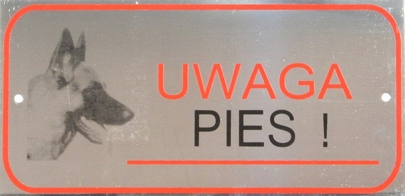 Tabliczka Ostrzegawcza Nierdzewna