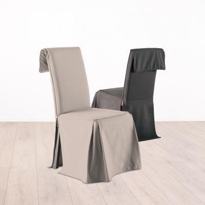 Bawełniany pokrowiec na krzesło beżowy jja-120584