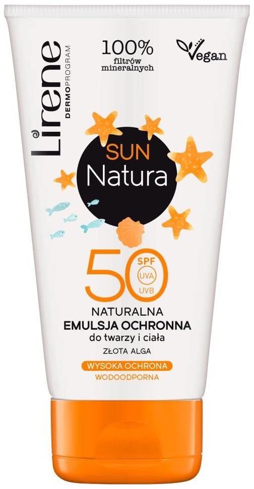 Lirene Sun Natura SPF50 naturalna emulsja ochronna do twarzy i ciała 120ml 100789-uniw