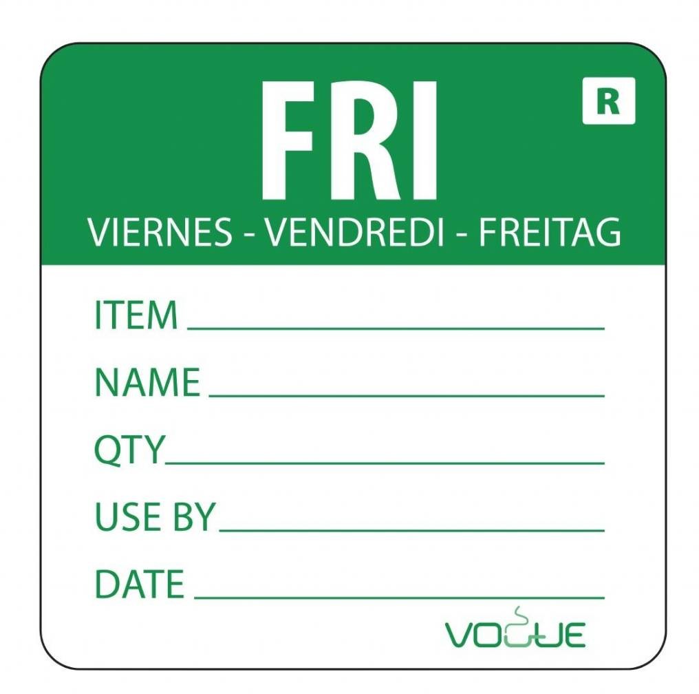 Vogue Naklejka piątek usuwalna | 500 szt. L070