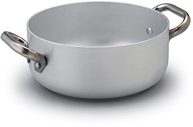 Pentole Agnelli pentole agnelli alma106pi24 linia indukcja garnek do sauté, dno indukcyjne z aluminium z 2 uchwytami Cool, 24 cm ALMA106PI24