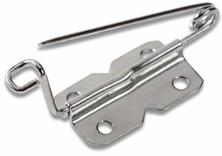 Prym Prym 081405 przypinki z płytkami, 27 mm, kolor srebrny, 4 sztuki, żelazo 081405