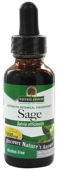 Natures Answer Answer Sage ekstrakt z liści szałwi lekarskiej suplement diety 30ml
