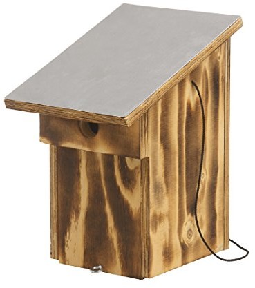 Dehner rozpychacz natura-dzikich ptaków budka dla ptaków z dachem aluminiowym, ok. 28.5 x 14.5 x 18.5 cm, drewno, brązowy, rożne. Port rozmiary otworów, m 4086450