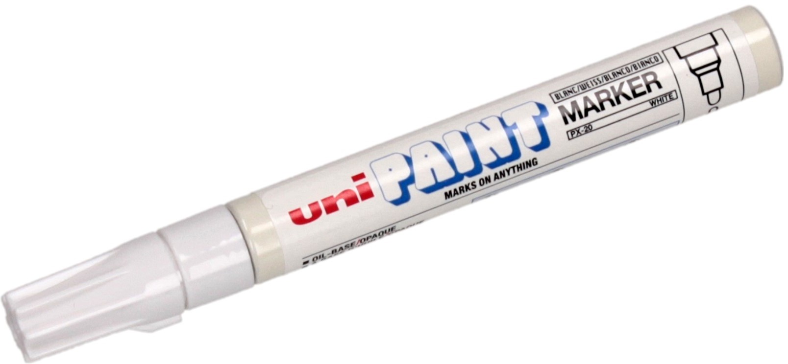 Uni Marker olejowy 2.2-2.8mm biały okrągły PX20