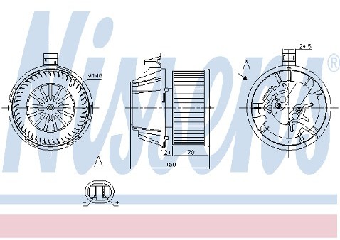 NISSENS Wentylator wnętrza 87269