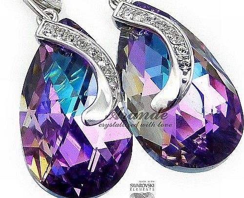 Swarovski Special Kolczyki Vitrail Senti Srebro