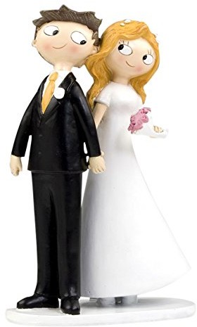 Mopec mopec Pop i Fun łamane para młoda para na tort z dłoni, 21,5 cm, biały Y337